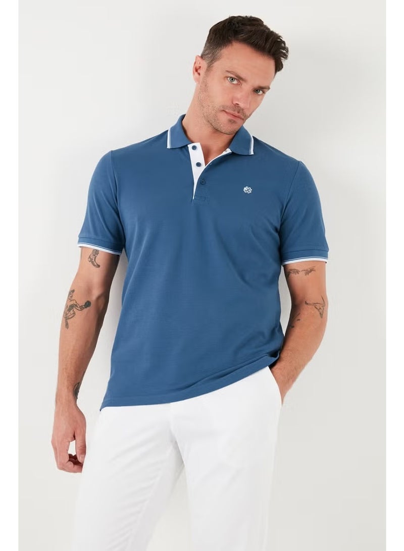 Buratti Cotton Buttoned Slim Fit Polo T Shirt Men's Polo T Shirt 5902118 - Image 2